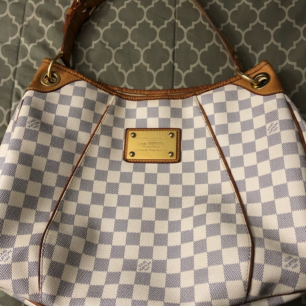 Auth Louis Vuitton damier azur galleria pm